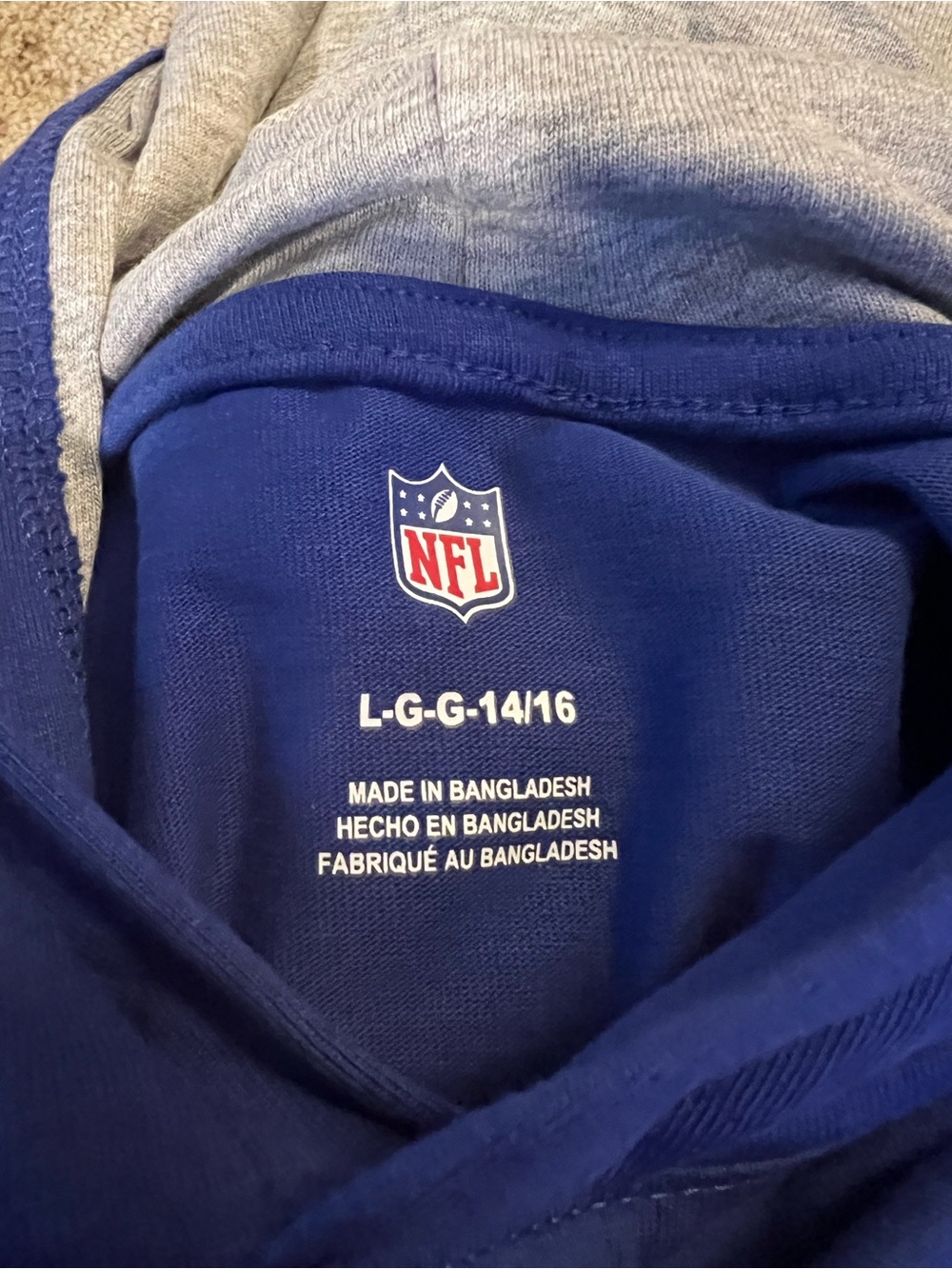 NFL New York Giants Kids Pullover Hoodie - Picture 2 of 3